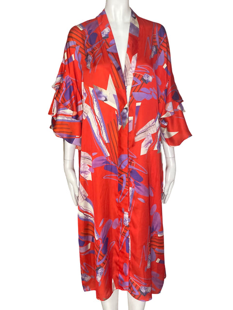 Vestido Carolina Estefan Midi Estampado Rojo - Talla S