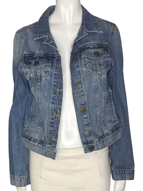 Chaqueta La Obra De Arte Soy Yo Liso Jeans Manga larga Azul - Talla S