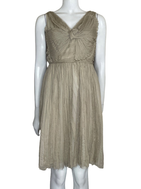 Vestido Robert Rodriguez Mini Sin mangas Beige - Talla S