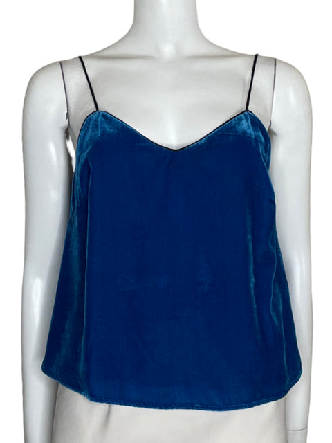 Top Wayf Aterciopelado Sin mangas Azul - Talla S