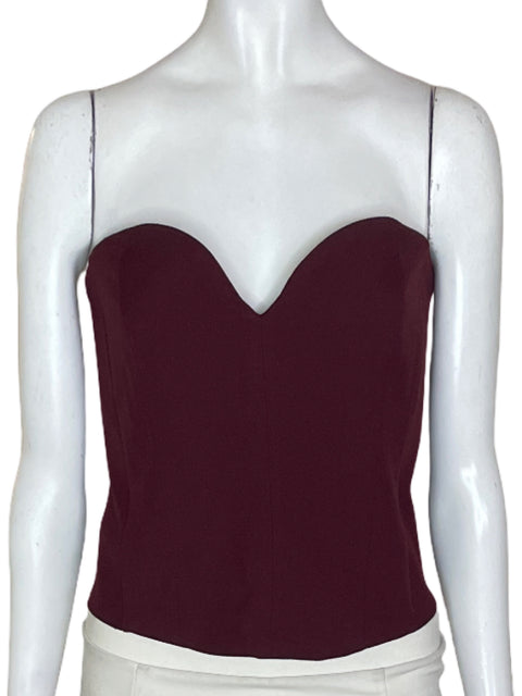 Blusa Zara Strapless Corset Rojo - Talla L