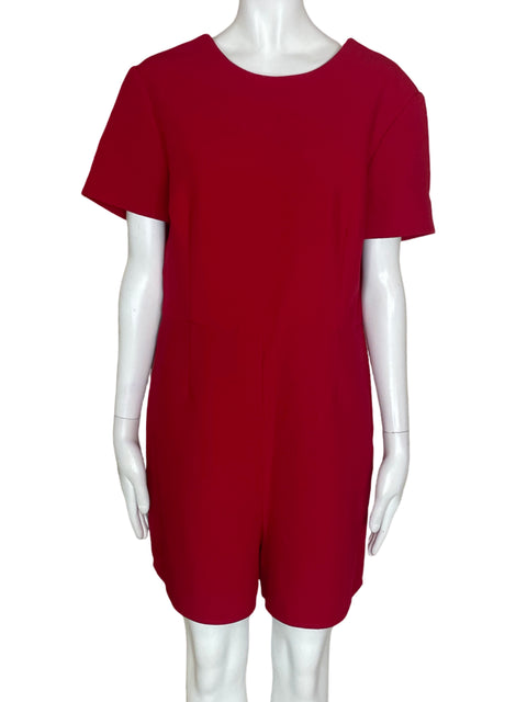 Romper Zara Liso Manga corta Rojo - Talla XL