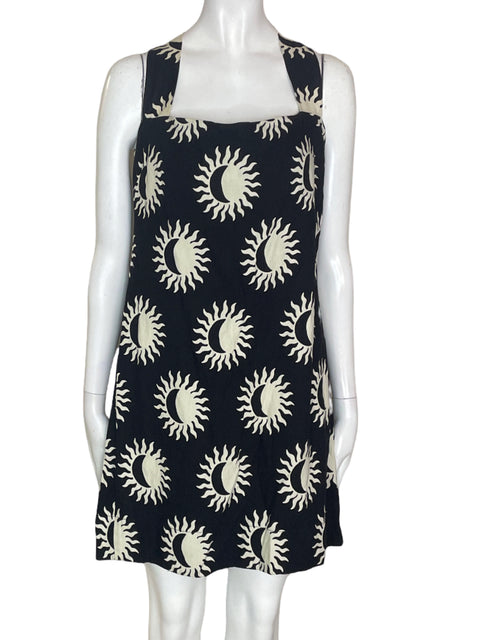 Vestido Farm Mini Estampado Negro - Talla XL