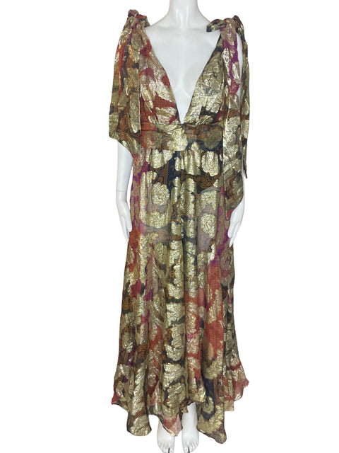 Vestido Farm Estampado Maxi Rojo - Talla L