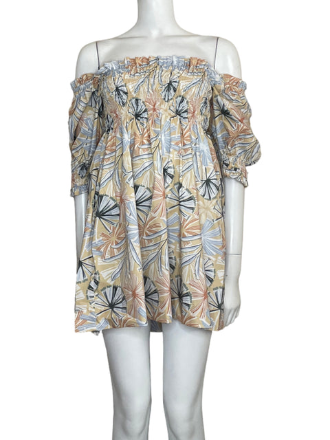 Vestido Lolikerias Mini Mangas puff Amarillo - Talla S
