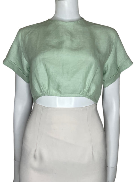 Top La Brise Crop Back out Verde - Talla S