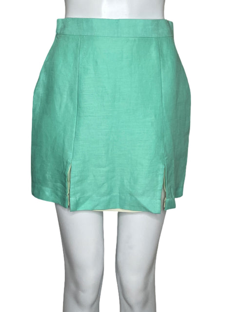 Falda La Brise Mini Aberturas Verde - Talla S