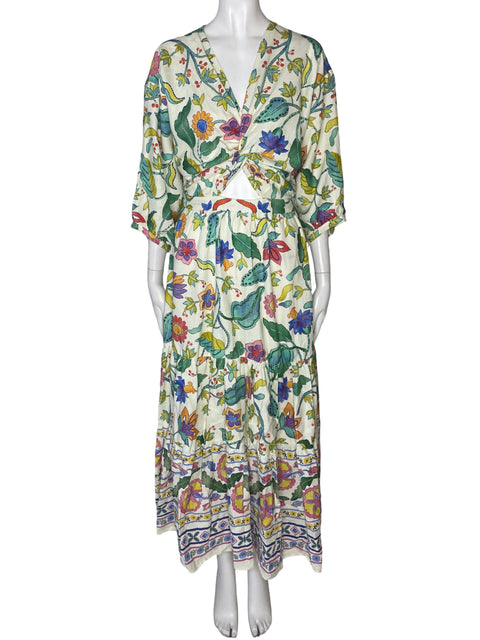 Vestido Zara Maxi Fluido Verde - Talla S