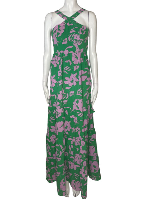 Vestido Azura Cruzado Maxi Rosado - Talla S