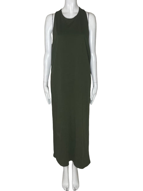 Vestido Zara Cruzado Ajustado Verde - Talla S
