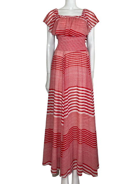 Vestido Va Va Voom Maxi Rayas Rojo - Talla XS