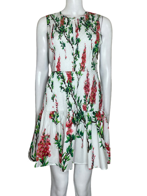 Vestido Nylon Apparel Plisado Midi Blanco - Talla L