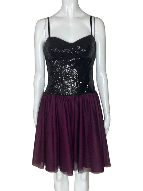 Vestido Xoxo Midi Mesh Morado - Talla S