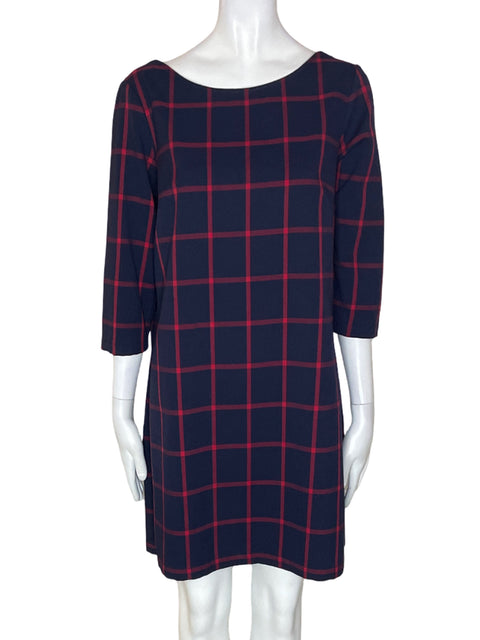 Vestido Mango Cuadros Cuello redondo - Talla M