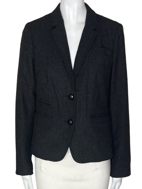 Blazer Banana Republic Bolsillo Botones Negro - Talla 6