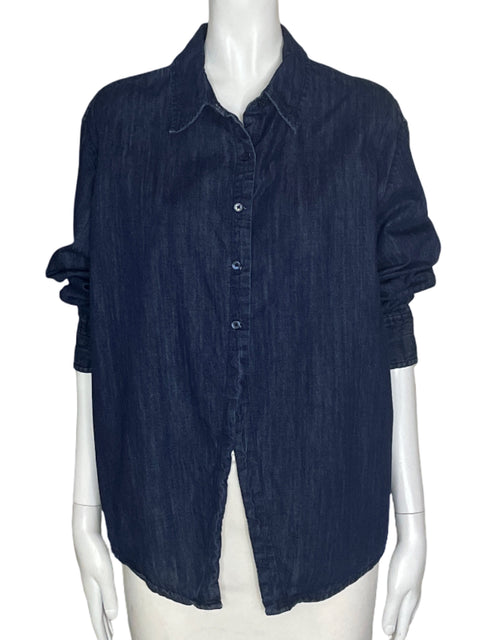 Camisa Zara Blue jeans Botones Azul - Talla L