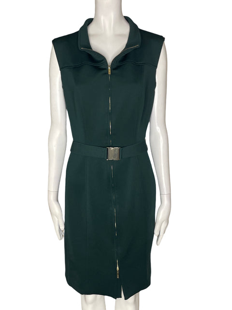 Vestido Tommy Hilfiger Sin mangas Fajon Verde - Talla 14