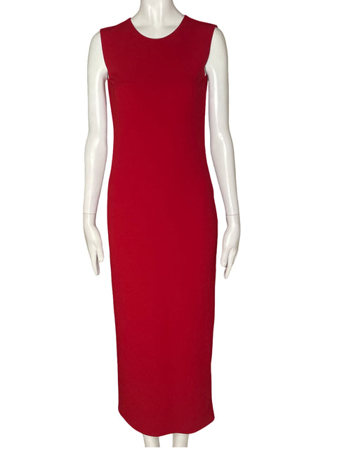 Vestido Zara Sin mangas Midi Rojo - Talla M