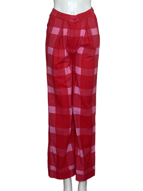 Pantalón Porridge Cuadros Rojo - Talla XS