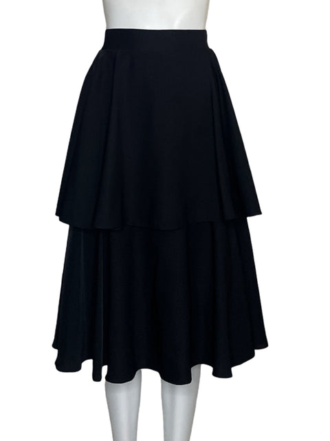 Falda Johanna Maldonado Midi Vuelos Negro - Talla M