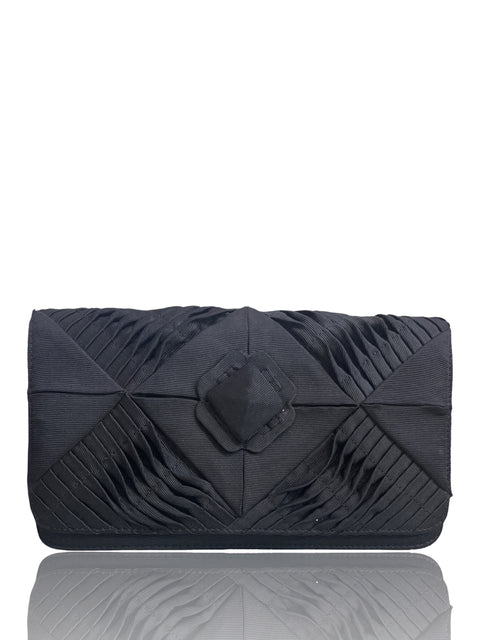 Cartera Zara Cadena Geométrico Negro - Talla U