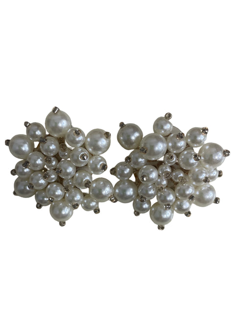 Arete Tesoro Tps Perlas Flor Blanco - Talla U
