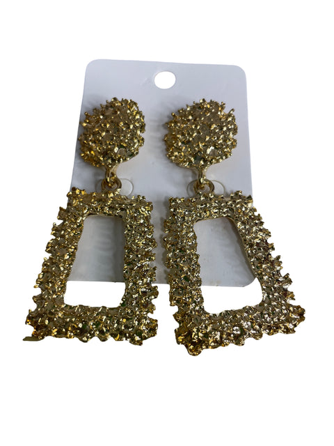 Arete Tesoro Tps Dorado Rectangular Dorado - Talla U
