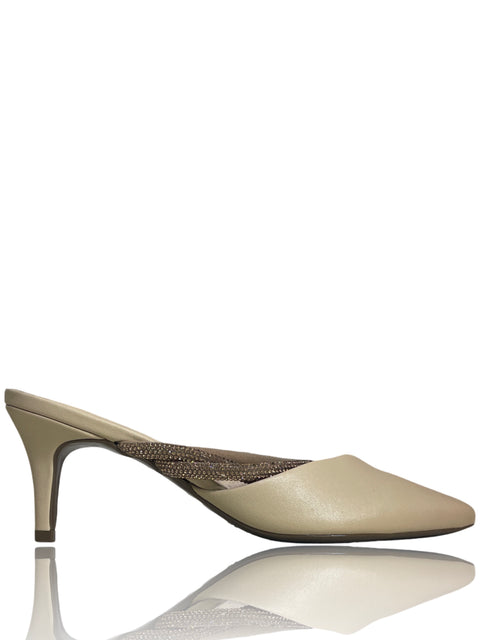 Zapato Constance Pedreria Punta cerrada Beige - Talla 37