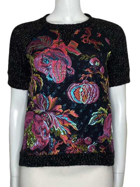Suéter James Coviello Brocade-spliced tee Negro - Talla S