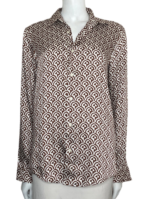 Camisa Zara Manga larga Estampada Marrón - Talla S