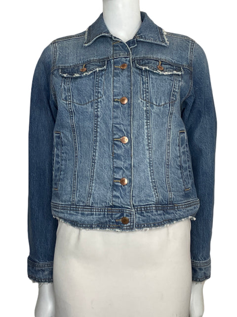 Chaqueta Universal Thread Denim Bolsillos Algodón Azul - Talla XS