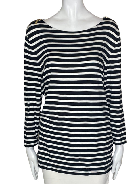 Blusa Chaus Rayas Zipper Negro - Talla L