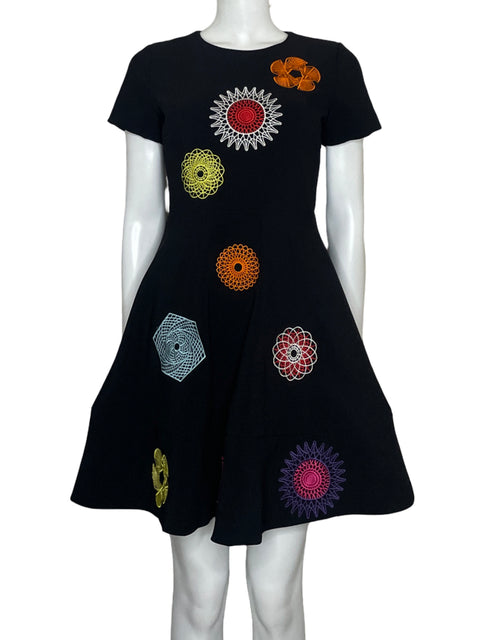 Vestido Ink Midi Acampanado Negro - Talla S