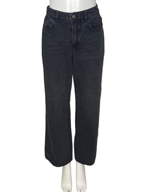 Pantalón Massimo Dutti Recto Wide-leg Negro - Talla 40