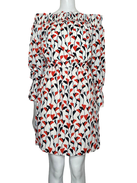 Vestido Maggy London Floral Manga larga Blanco - Talla 8