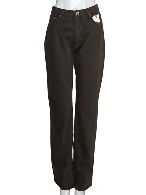 Pantalón Zara Denim The 90’s slim Algodón Marrón - Talla 8