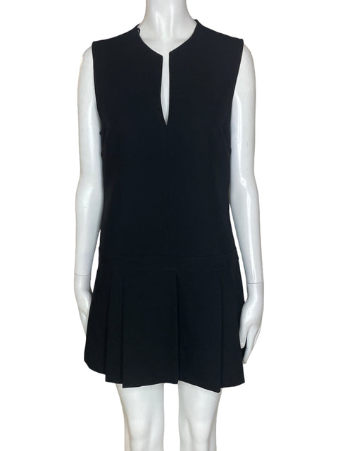 Vestido Zara Mini Pinzas Ajustado Negro - Talla S