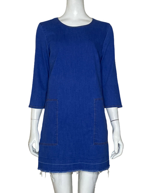 Vestido Estivaneli Midi Cuello redondo Azul - Talla S