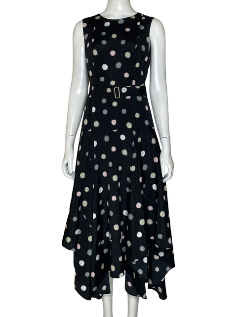 Vestido Calvin Klein Estampado Lunares Negro - Talla S