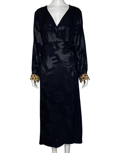 Vestido Never Fully Dressed Maxi Cruzado Negro - Talla 40
