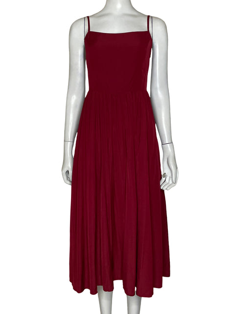 Vestido Tesoro Tps Plisado Rojo - Talla L