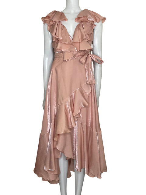 Vestido Vtch Crossbody Vuelos Rosado - Talla XS