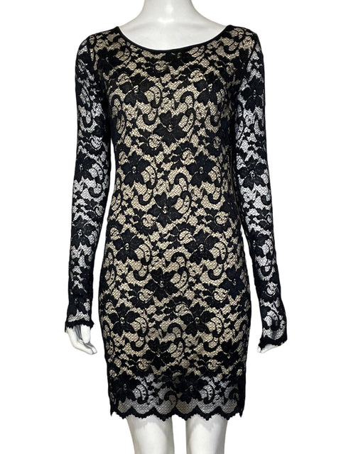 Vestido Sentimental Ny Encaje Negro - Talla M