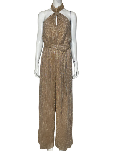 Mono Tjd Lentejuelas Maxi Beige - Talla 8