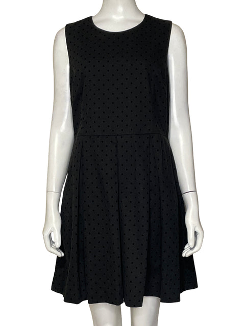 Vestido Gap Lunares Flockeados Negro - Talla 10