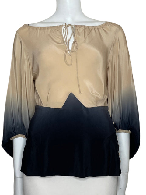 Blusa Zac Posen Degradé Beige - Talla 6