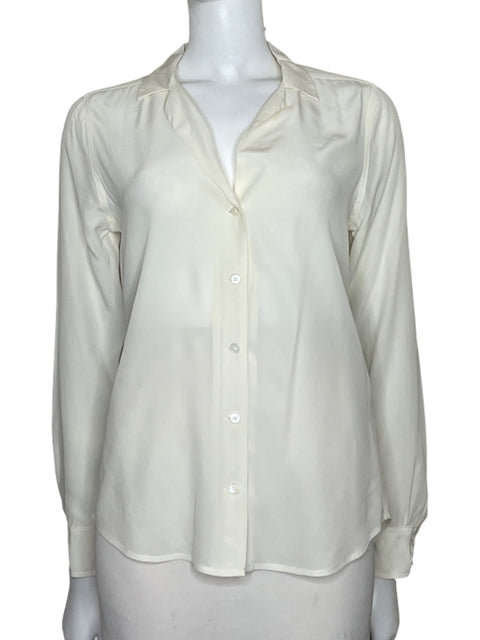 Camisa Equipment Femme Clásica Beige - Talla S
