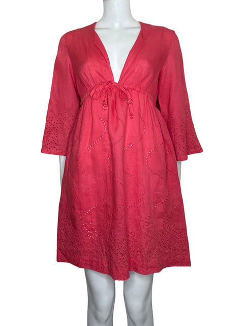 Vestido Diane Von Furstenberg Eyelet Rosado - Talla S