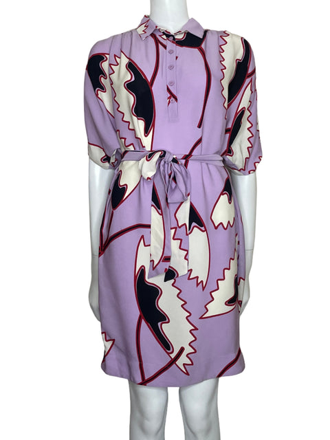 Vestido Diane Von Furstenberg Tulipán Morado - Talla 4