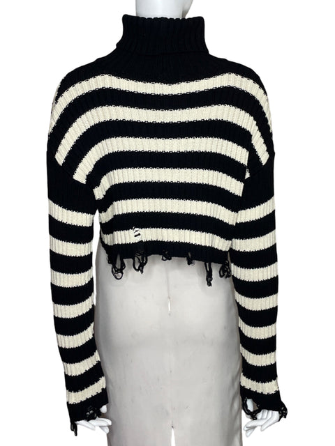 Suéter Zara Knit Rayas Negro - Talla M